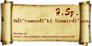 Háromszéki Szemirámisz névjegykártya